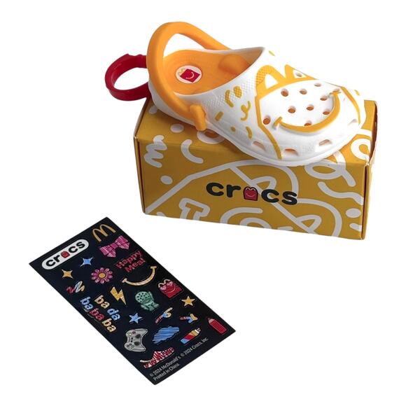 McDonalds Crocs Mini Bag Charm Happy Meal Scribbles Shoe 8 Key Chain Box Sticker - Picture 8 of 11